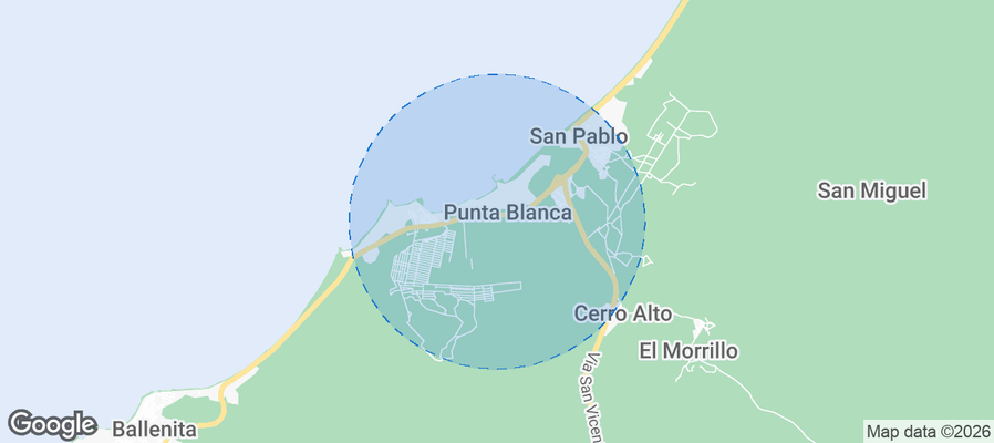 Punta Blanca Airbnb map